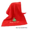 New Navidad Xmas Face Towel Christmas Decor Red Santa Claus New Year Gift Home Bathroom Washing Hand Face Towel Cloth Man Woman 6