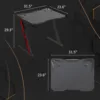Gaming Computer Desk with Carbon Fiber Surface, Gaming Table Z Shaped Pc Home Office with Cup Holder&Headphone Hook(32 in) 3