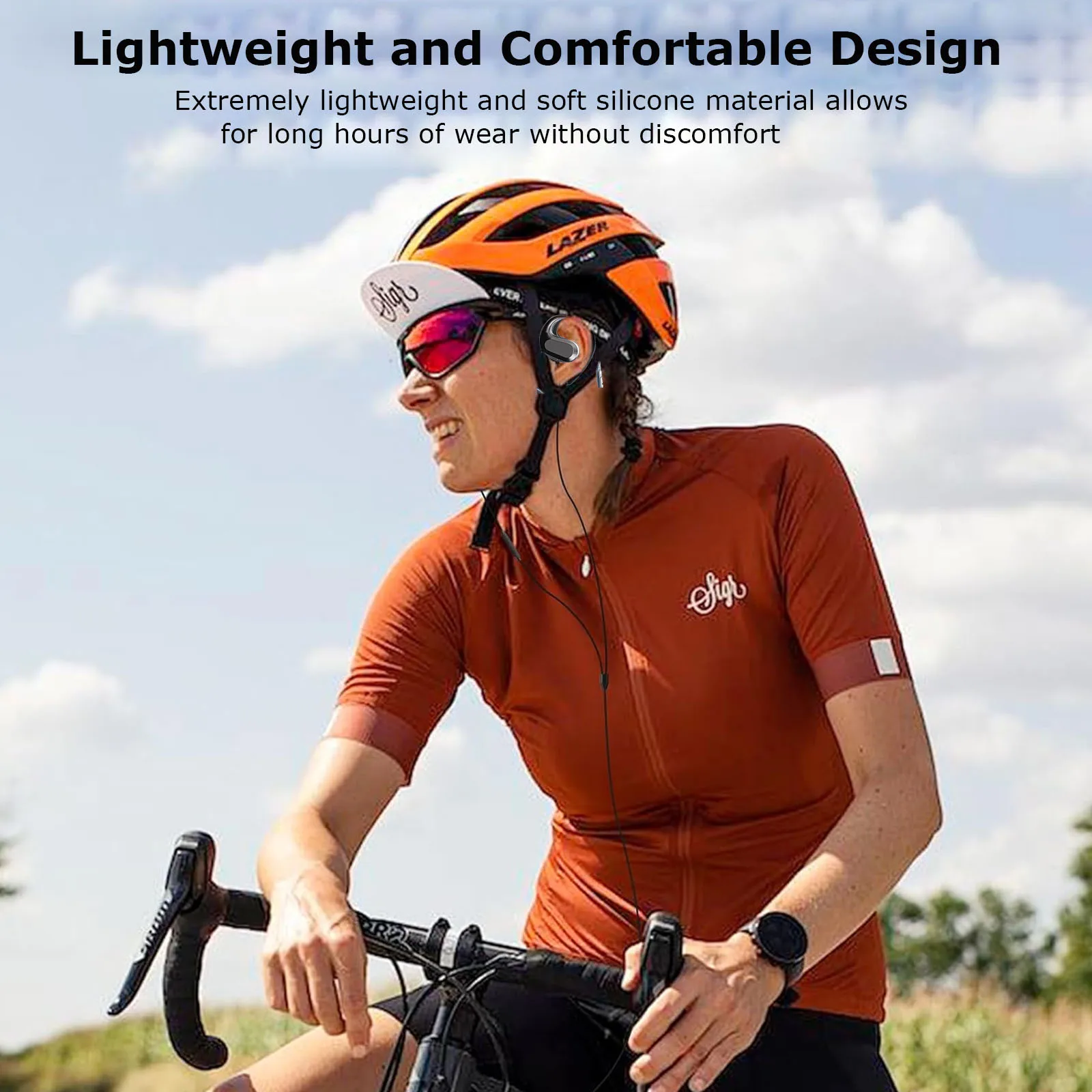 Open Ear Wired Headphones 3.5mm/Type-C  Air Conduction Earphones Not in Ear Sports Headset with Microphone for Running Learning