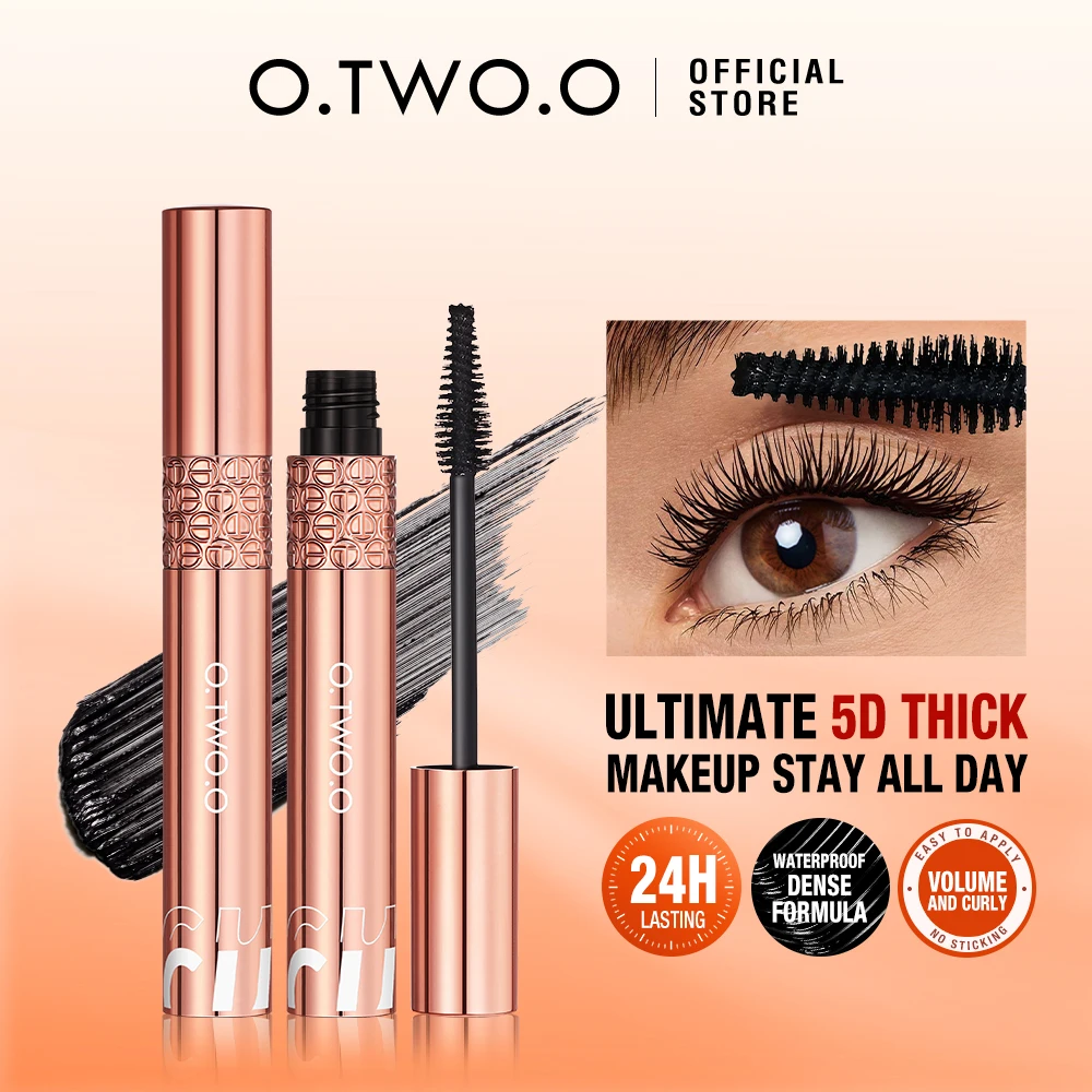 Mascara Waterproof Lengthens Eyelashes Extension Black Non-smudge Lengthening Volume 5D Silk Fiber Mascara Cosmetics_voghion.com