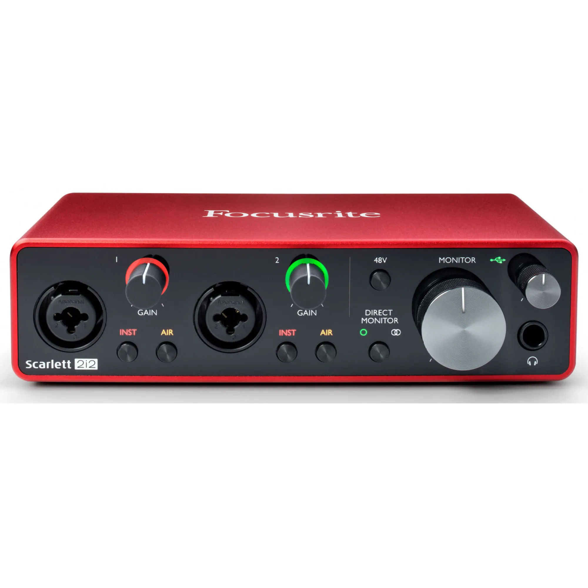 

Focusrite Scarlett 2i2 Audio Interface External USB Sound Card Recording Guitar Audio Headphone Amplifier Mic Preamp(2i2)