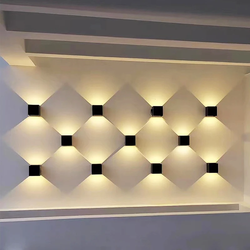 AC85-265VLED 6W Outdoor Wall Lamp IP65 Waterproof Wall Lamp Living Room Bedroom Porch Garden Indoor and Outdoor Decorative