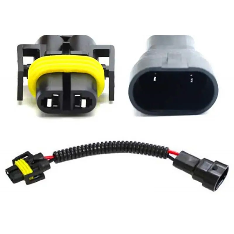 thumbnail image 2 of 9006/HB4 Male Convert To H8/H9/H11 Femal Converter Socket Adapter Pigtail Harness For Headlight / Fog Lamp 2Pcs 2 of 12