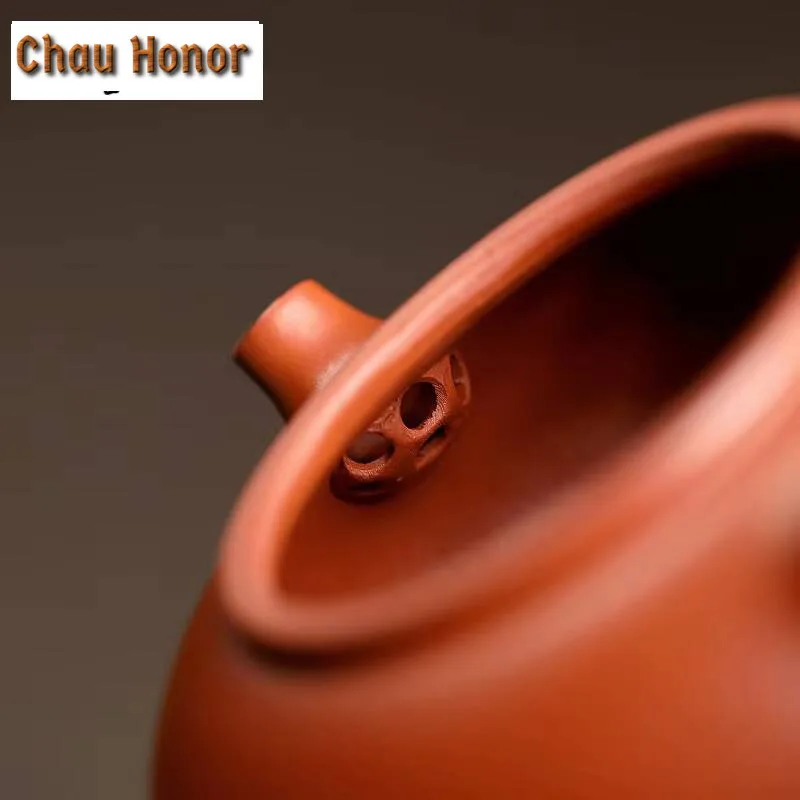 140ml Ancient Yixing Purple Clay Teapots Master Handmade Cold River Sketch Pot Raw Ore Zhu Mud Kettle Zisha Tea Set Craft Gift