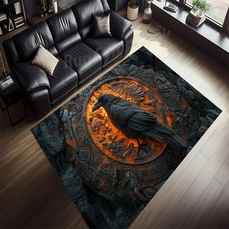 Rustic Swan Rug Colorful Swan Carpet Traditional Rug Farmhouse Decorative Rugs Washable Rugs Balcony Corridor Anti-slip Mat
