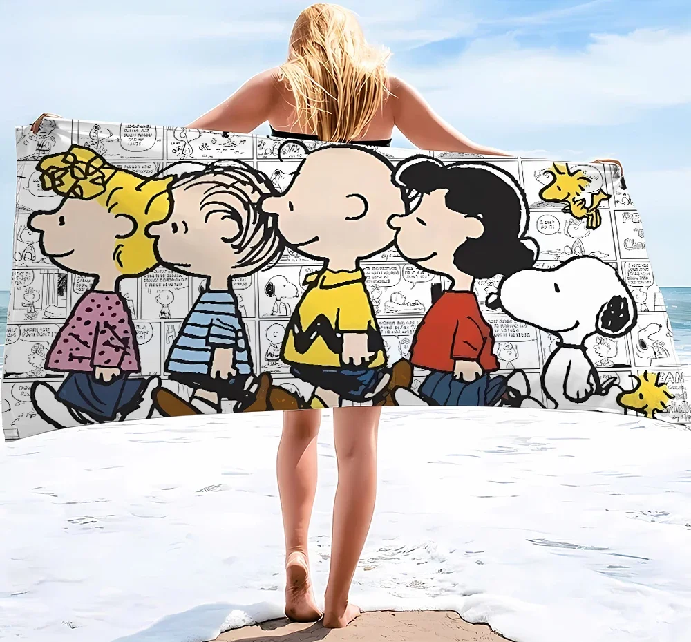 thumbnail image 1 of Snoopy-Albornoz de microfibra de Anime para mujer, de dibujos animados Toalla de baño, bata de baño, Toalla de baño de Spa de playa, regalo para niños, Invierno, 1 of 5