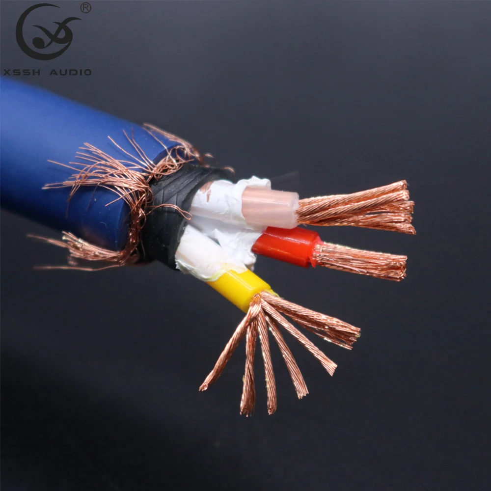 HI END-  XSSH Hifi DIY , 14.5mm OFC     ̱ EU IEC AC   ÷  ̺ ڵ ̾