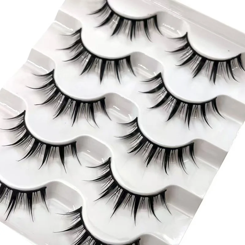 Description Picture 6 of itemNEW 5 Pairs Manga False Eyelashes Natural Fake Lashes Long Make ups 3d Mink Lashes Eyelash Extension Mink Eyelashes For Beauty