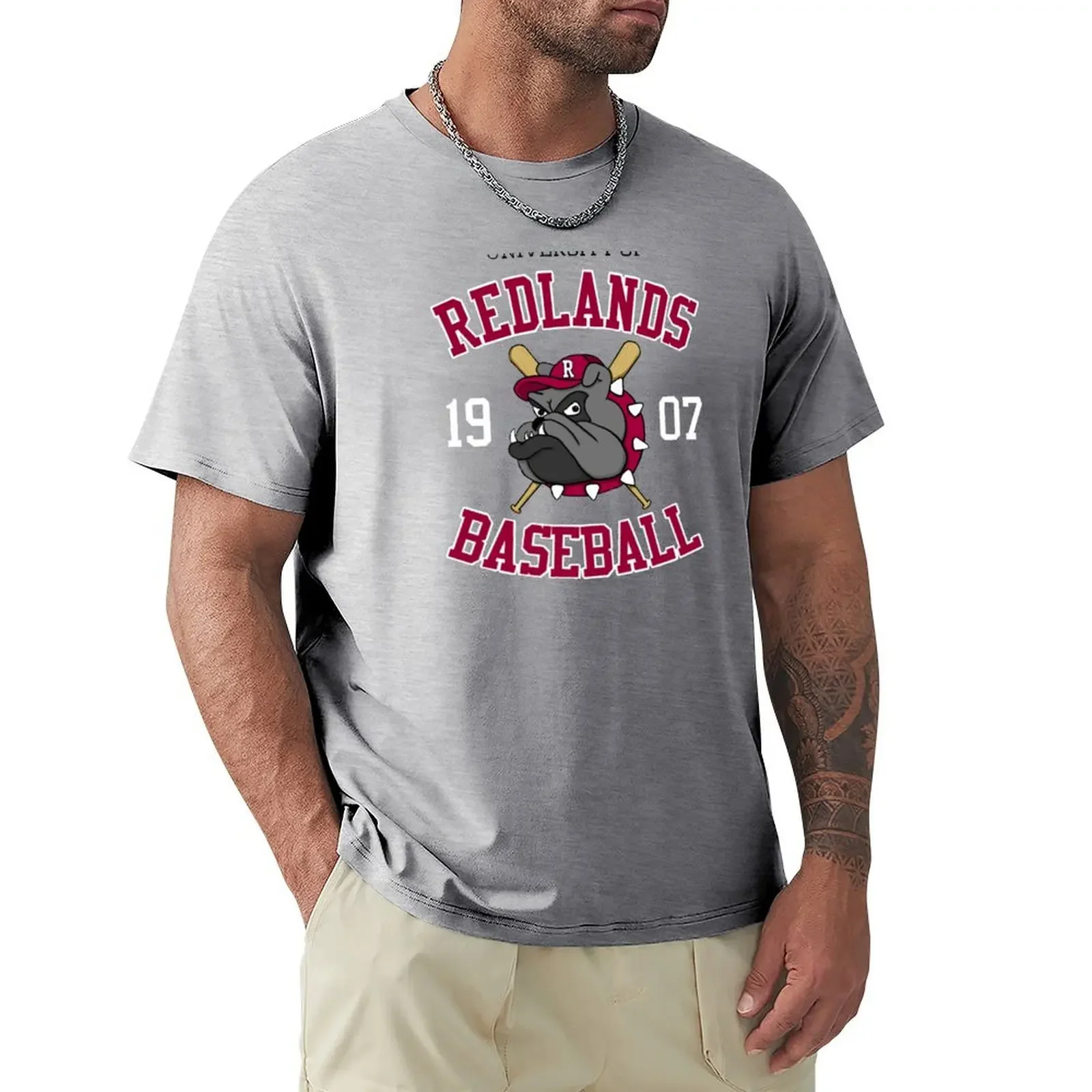 

University of Redlands- Baseball T-shirt kawaii clothes summer tops for a boy mens funny t shirts