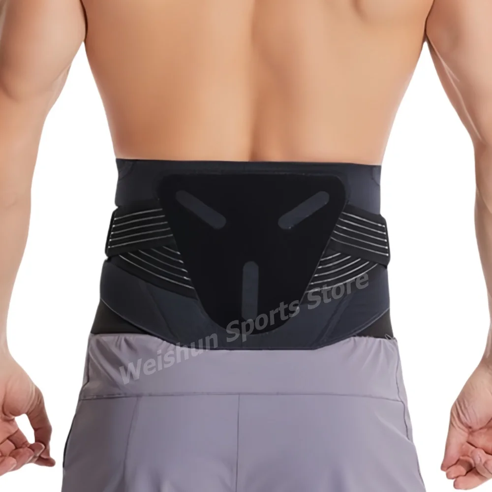Adjustable Lumbar Back Support Belt with 4 Strips Support, Men Women Soft Breathable Waist Support for Herniated Disc Sciatica