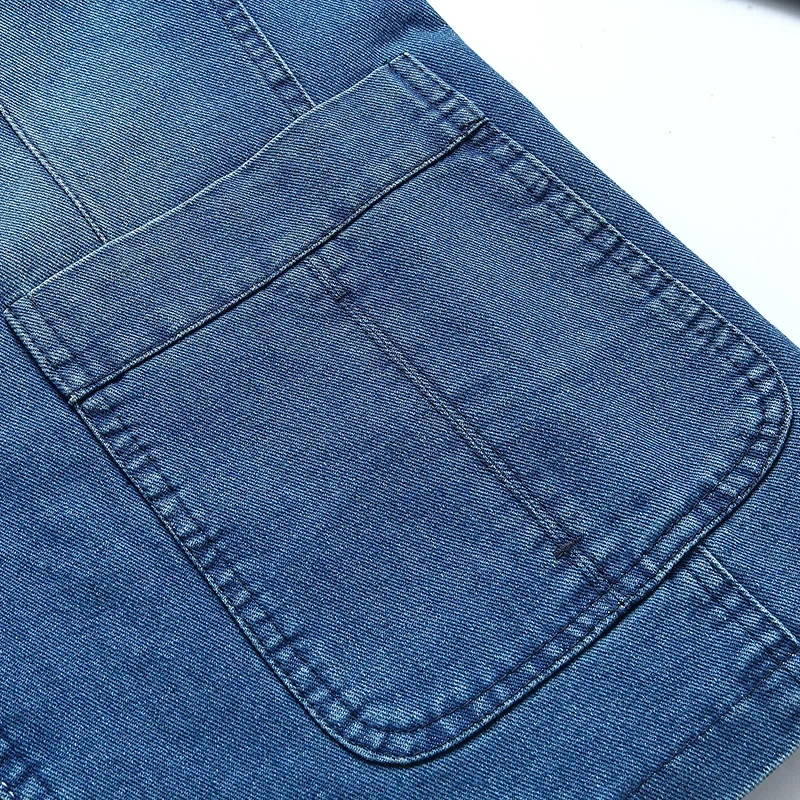 HOO Men's New Clothes Denim blazer Casual Loose Youth Three Button Denim blazer