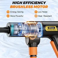 Gami 200Bar laveuse haute pression électrique sans brosse 6-en-1 lavage de voiture pistolet à eau de jardin pistolet de pulvérisation pour Makita 18V batterie broche 3