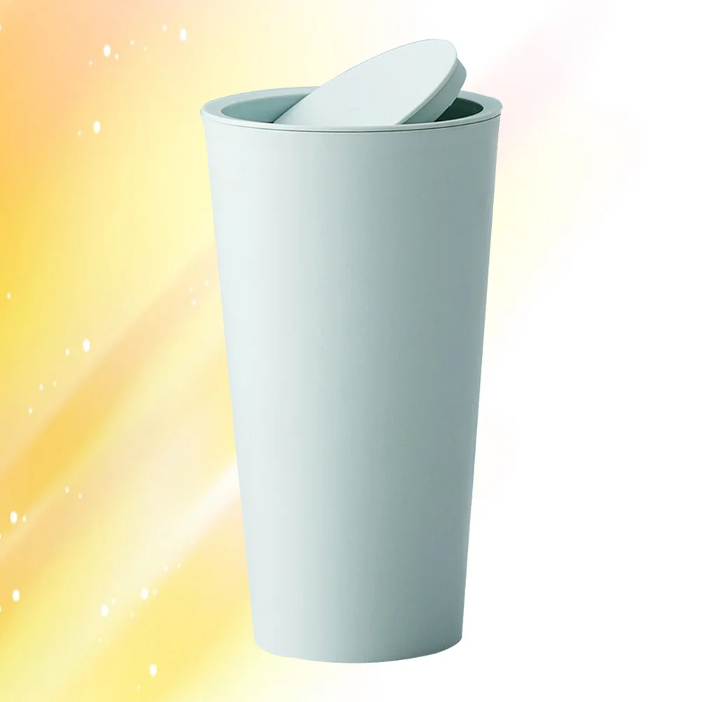 Tabletop Trash Can Trash Can Trumpet Desktops Mini Creative Covered Kitchen Living Room Interior Accessories (Green)