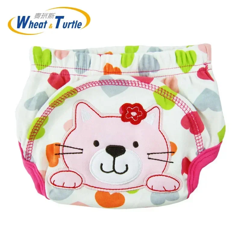Mother Kids Baby Bare Cartoon Pattern Cloth Baby Training Pants Unisex Reusable Washable