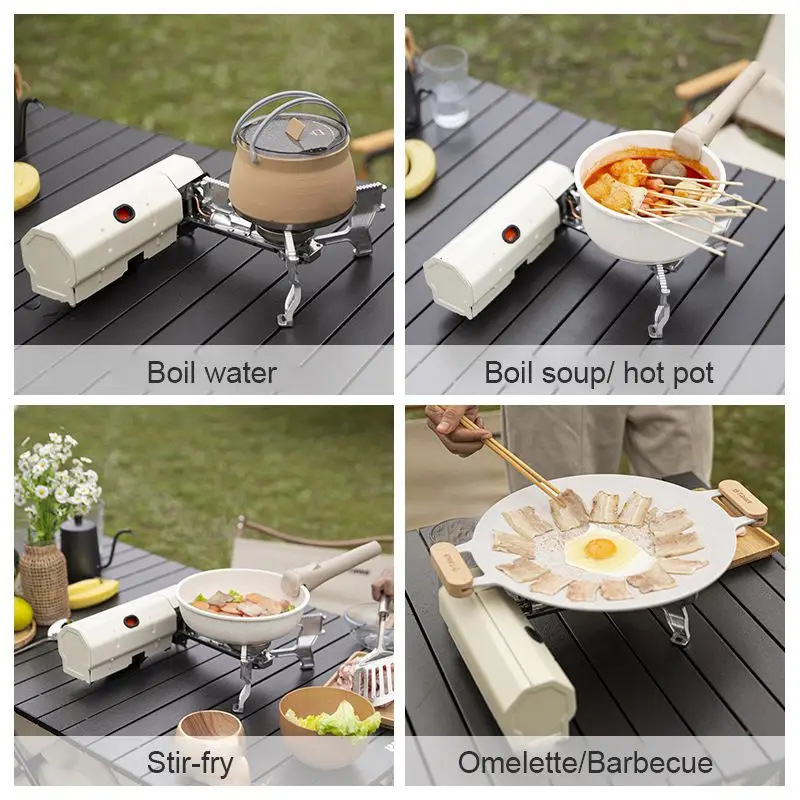 Portable Gas Stove Folding Cassette Stove Outdoor Camping Picnic Boiler Cooking Gas Furnace overpressurization protection