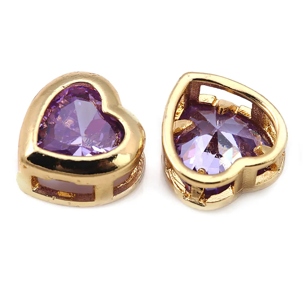 Pulsera de Abalorios de Brass de Oro 18K con Encantos de Corazón de Zirconia - details 10