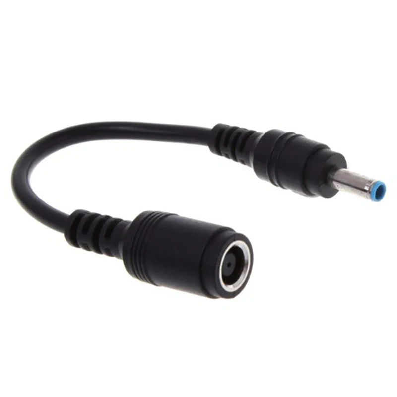 

1pc 90 degrees 7.4x5.0mm Female To 4.5x3.0mm Male Tip Power Adapter Converter Cable For Hp Dell laptop