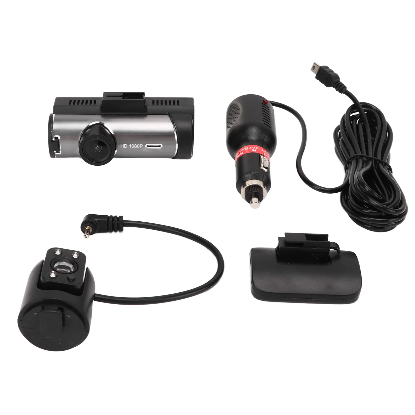 Driving Video Recorder Reversing Visible Car Dash Cam 3.16inch 360 Degree Rotating IR Lens Night Vision for Driving Safety