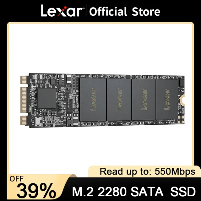 Lexar M2 SSD SATA 128gb 256gb 512gb M.2 2280 SSD Internal Solid State Disk Hard Drive Hard Disk 550MB/s For Laptop Desktop PC 1