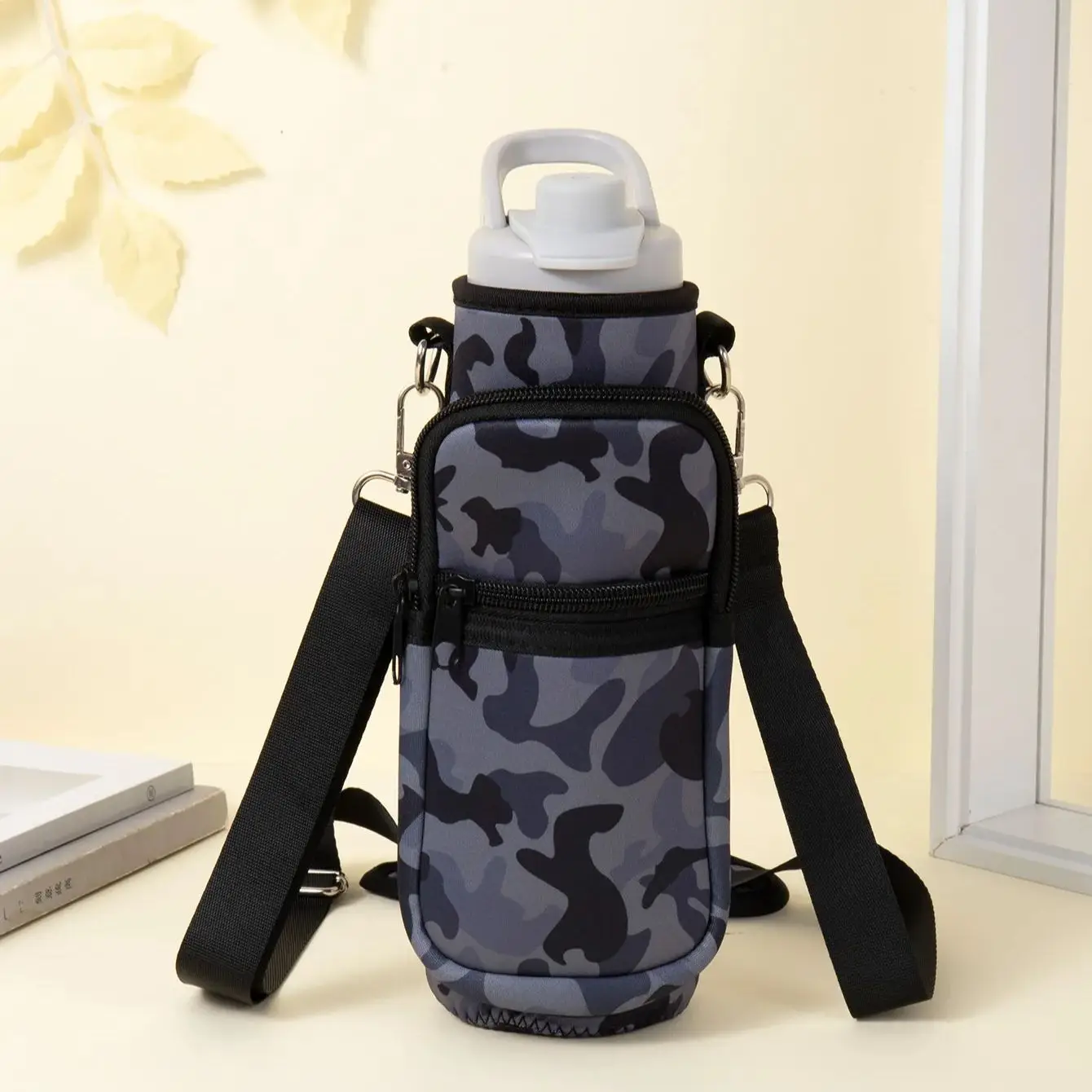 1pc-outdoor sports kettle cup cover portable portable thermos belt jacket