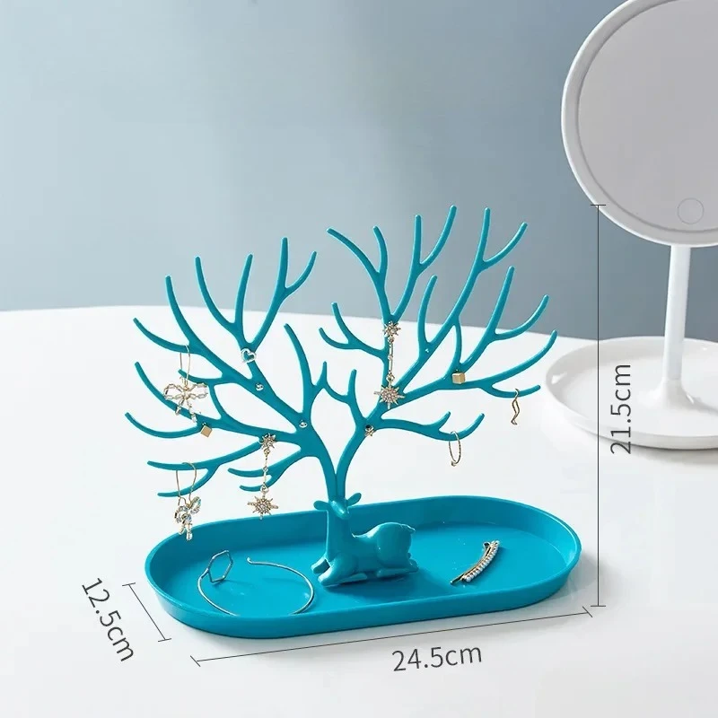 Antler Jewelry Display Stand Tray Tree Storage Racks Earrings Necklaces Rings Jewelry Boxes Case Desktop Organizer Make Up Decor