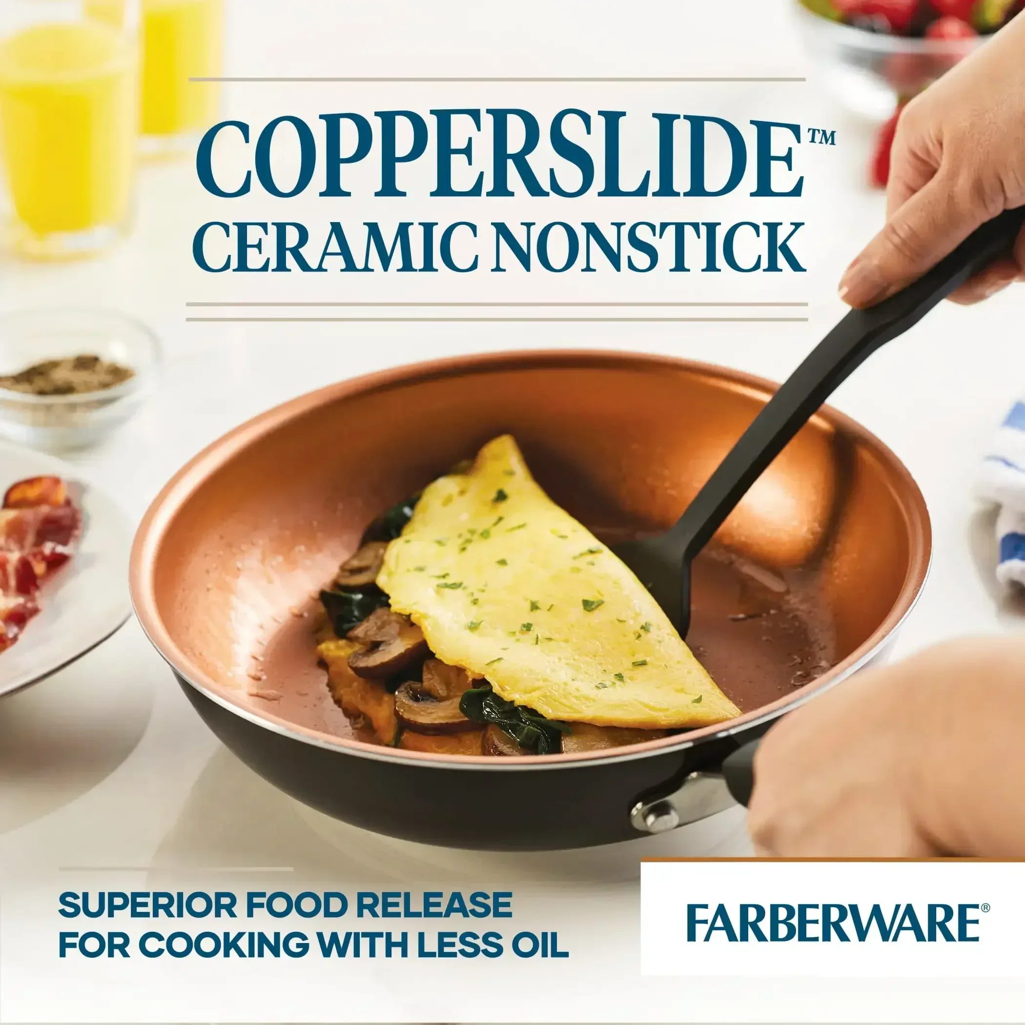 Farberware 14-Piece Easy Clean Pro Ceramic Nonstick Cookware Set, Black