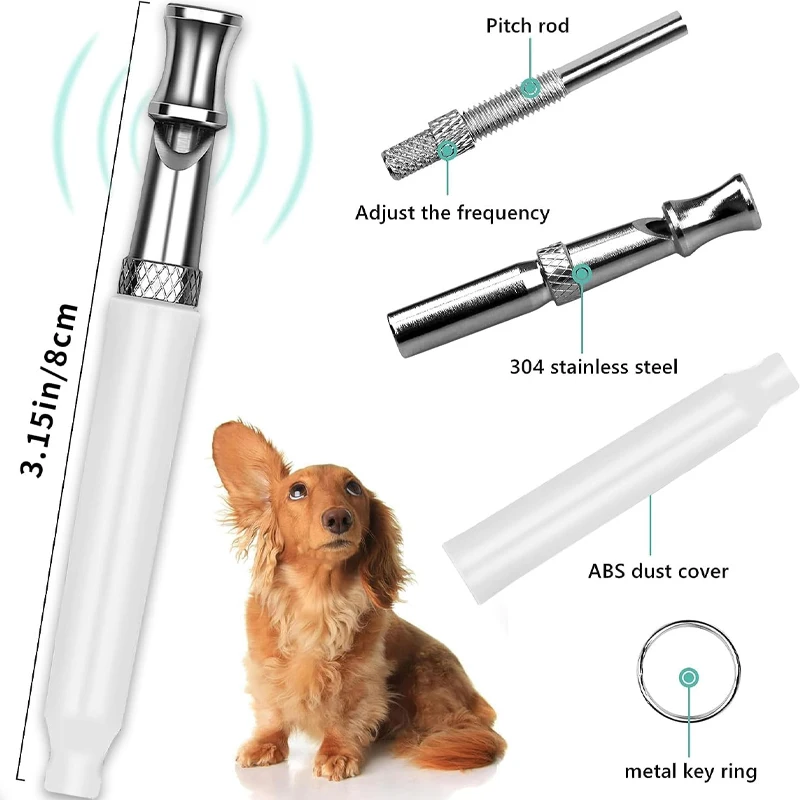 Dog Whistle with Lanyard Adjustable Dog Whistle Pet Training Sound Stop Barking Control For Pet Obedience Sound Repeller dog whistle