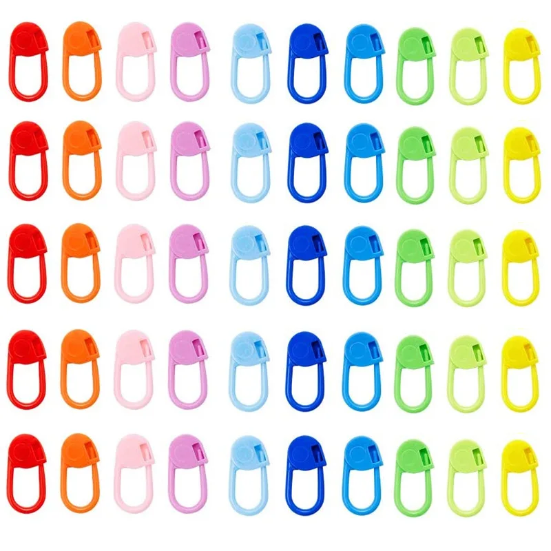 Random color Plastic Resin Small Clip Locking Stitch Markers Crochet Latch Knitting Tools Needle Clip Hook Sewing Tool