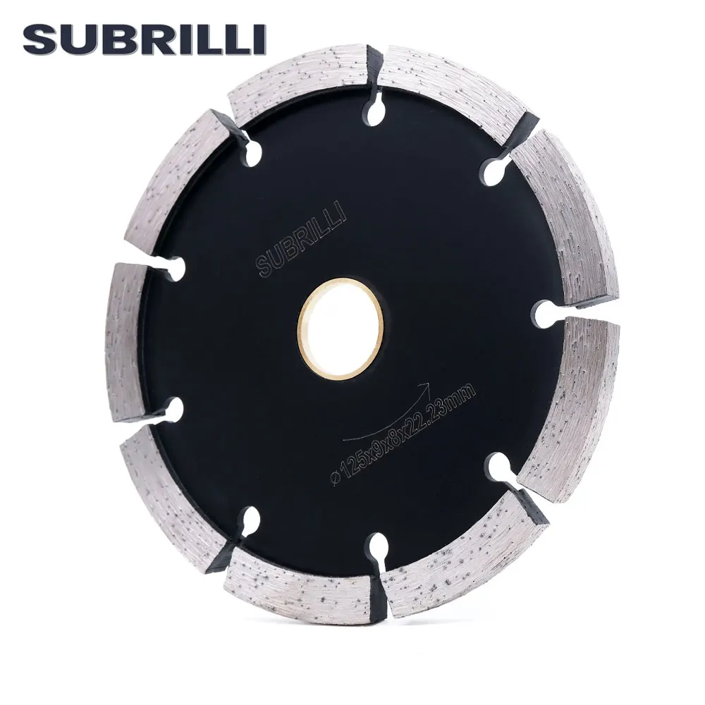 

SUBRILLI 5 Inch 125mm Diamond Tuck Point Blade Concrete Wall Tuck Pointing Grinding Tool 8mm Thickness Segment 22.23mm