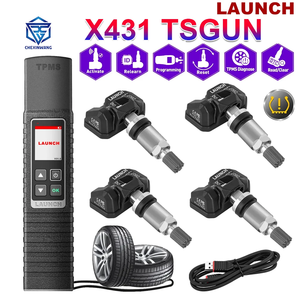 LaunchX431TSGUNTPMS315433MHZ2In1RFSensorCarTirePressure