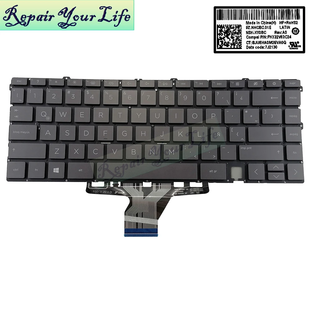 13AY US/UK Japanese Latin Backlit Keyboard for HP ENVY X360