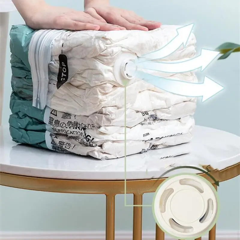 No Need Pump Vacuum Bags Large Plastic Storage for Storing Clothes blankets...