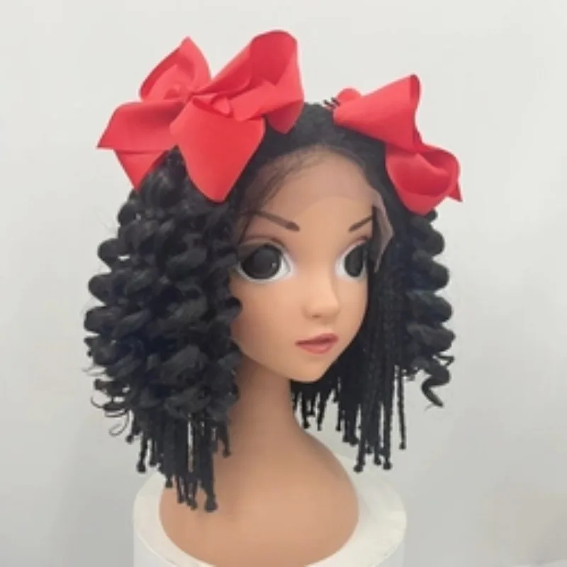 

NEW Hair 6inch Kidsdeep Wave with Many Different Styles Bow Tie with 10 Roots Elastic Band Customized Logo