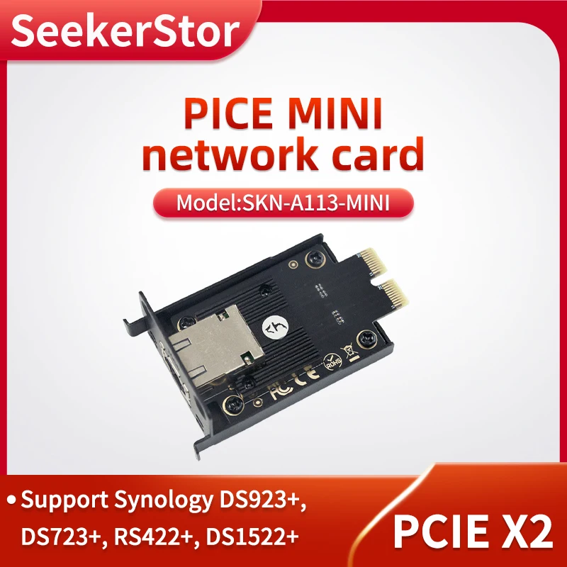 Seekerstor Pcie Mini Scheda Di Rete 10Gbe Rj45 Modulo Di Aggiornamento Di Rete Adatto Per Server Sinologici Compatti Ds923 + Ds723 + Rs422 +