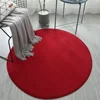 Nordic Style Round Carpet Living Room Coffee Table Children's Room Cute Solid Color Rug Computer Chair Hanging Basket Soft Mat 1