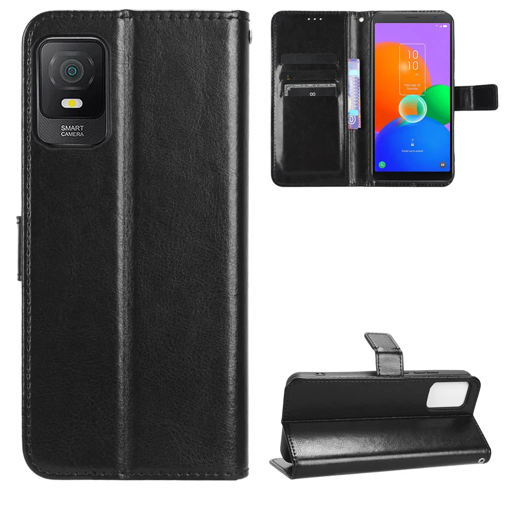 Portafoglio Moda Custodia In Pelle Pu Per Tcl 403 Flip Custodia Protettiva Per Telefono Posteriore Porta Carte Tcl 405/Tcl 408/Tcl 40R 40 Se