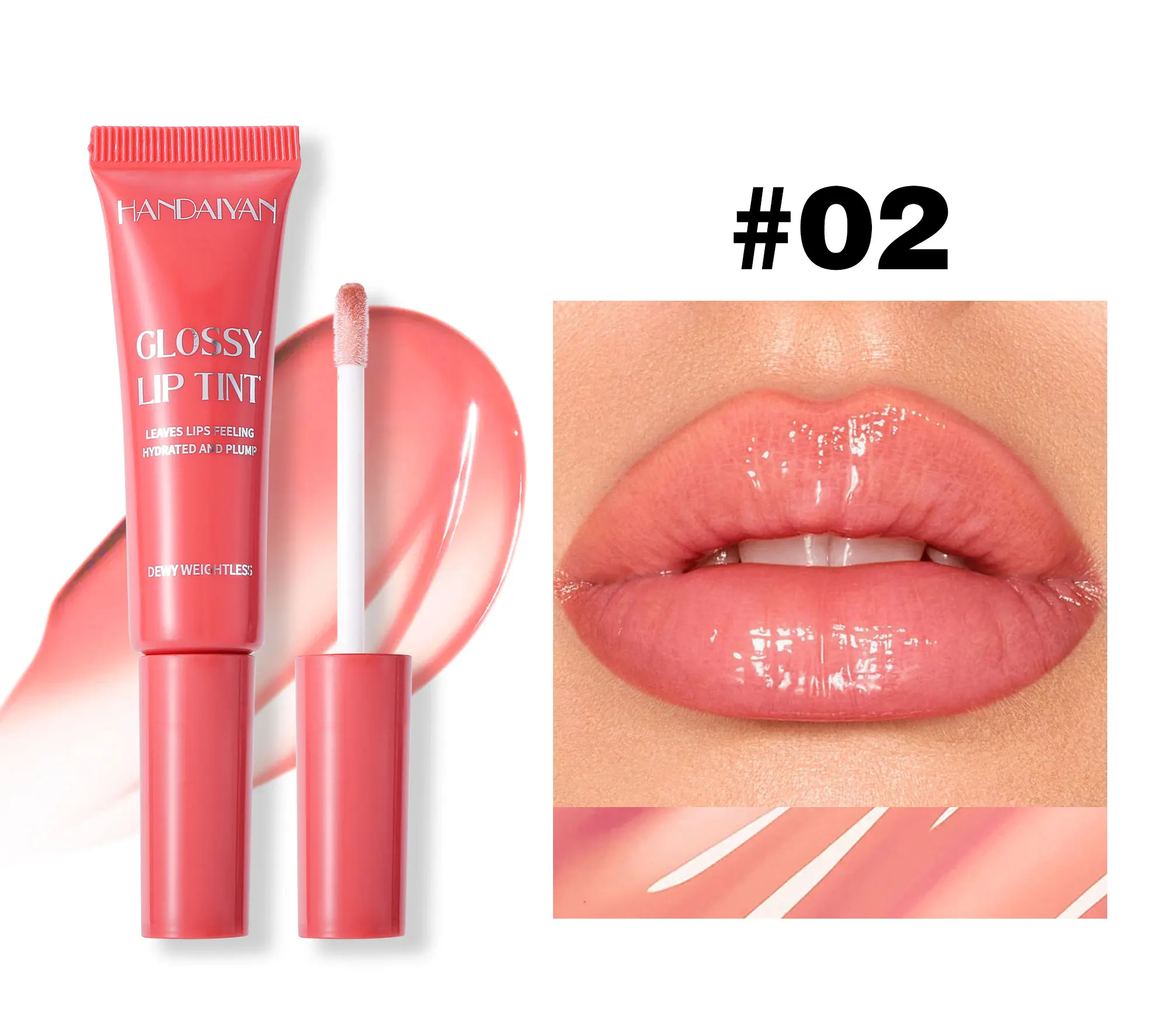 Brillo de labios café perlado aceite hidratante efecto espejo_voghion.com