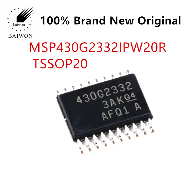 

100% Original IC Chips Original brand new SMD MSP430G2332IPW20R TSSOP-20 4K Flash 16 Bit Microcontroller
