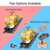 Technical Electric Train Sets City Cargo Steam Railway Engineering Tracks Motor RC Car Building Blocks Toys for Kids Boys Gifts 2