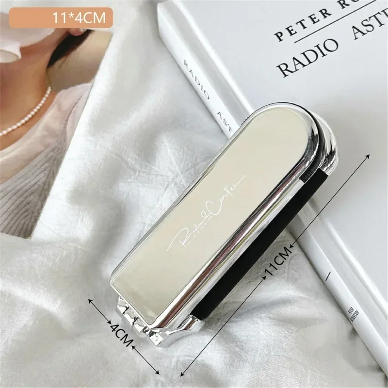 Simplicity Hair Brush with Mirrors Women Girl Fashion Sliver Color Bow Air Cushion Comb Portable Travel Hair Comb