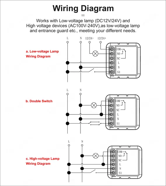 Girier Smart Trocken kontakt Wifi Switch Modul Smart Home DIY Breaker  Relais DC 12/24V AC 100-240V funktioniert mit Alexa Hey Google Alice -  AliExpress