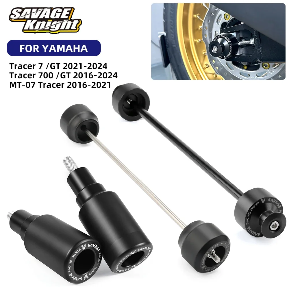 Front Rear Axle Wheel Slider Frame Crash Sliders For Yamaha MT-07 ...