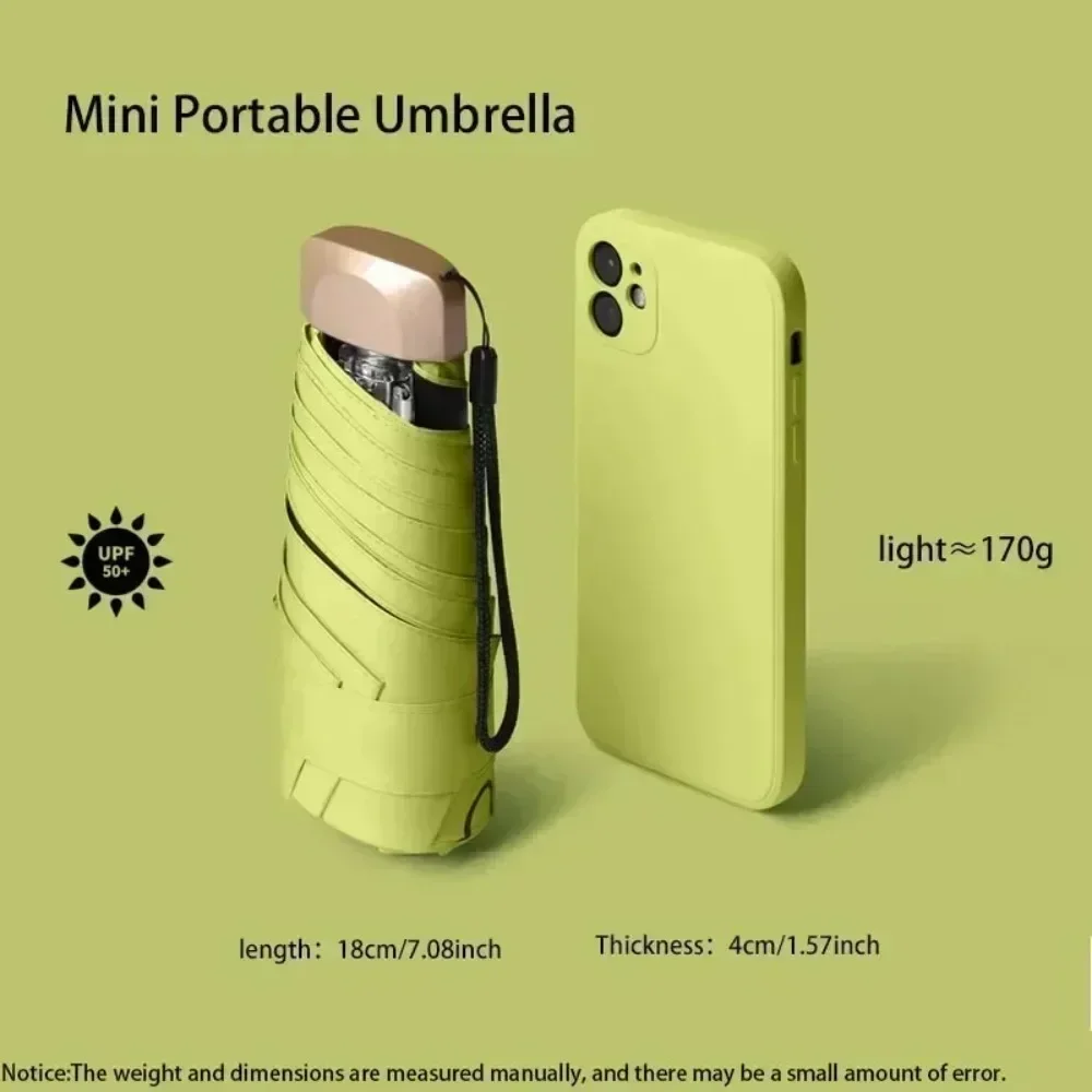 Mini Sun Umbrella Outdoor UV Protection Ultralight Folding Five-fold