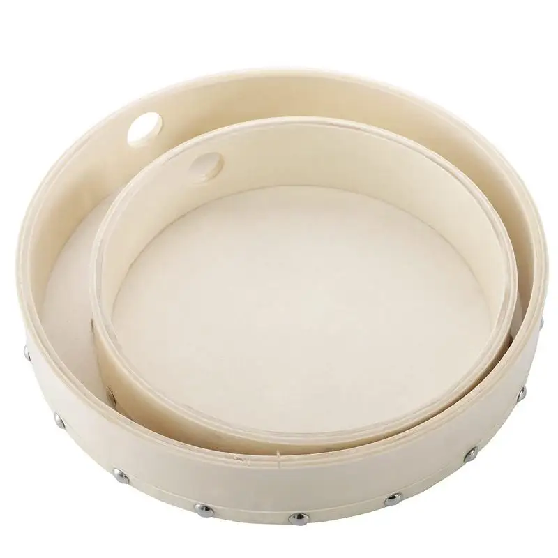 Wooden Hand Drum 20/25cm Wooden Hand Drum Kid Percussion Toy Wood Frame Drum Set Portable Musical Instrument with Stick Children Music Game musical percussion instruments wooden hand drum
