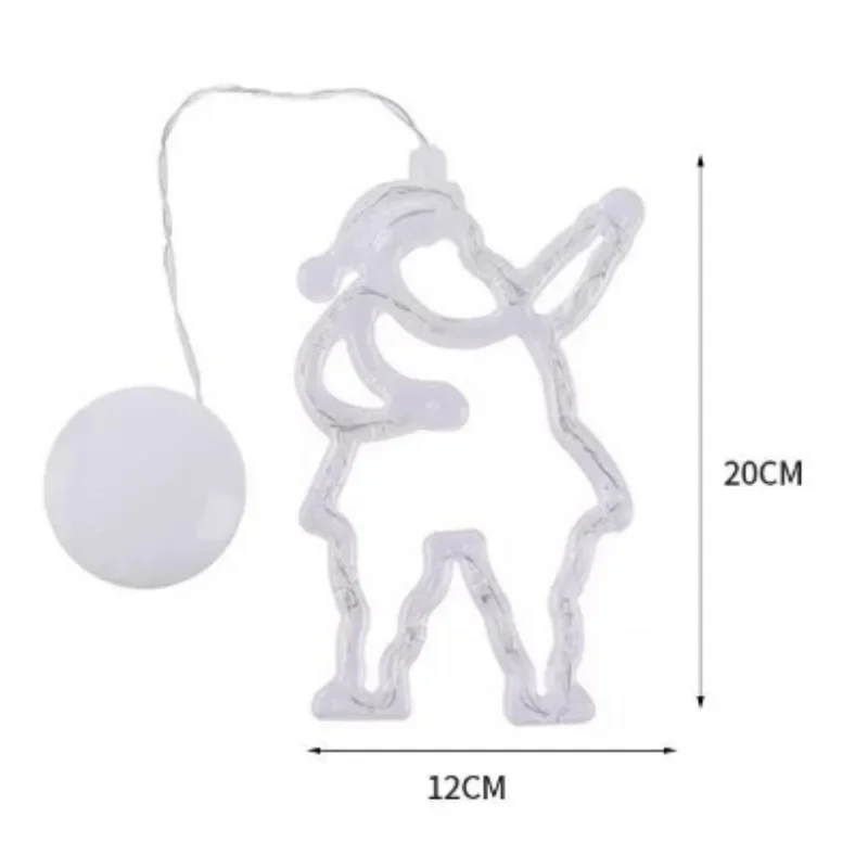 thumbnail image 1 of Lámpara colgante con forma de venado y copo de nieve para Navidad, luz LED, adorno para ventana, decoración para el hogar, Navidad 2024, Año Nuevo, 1 of 5