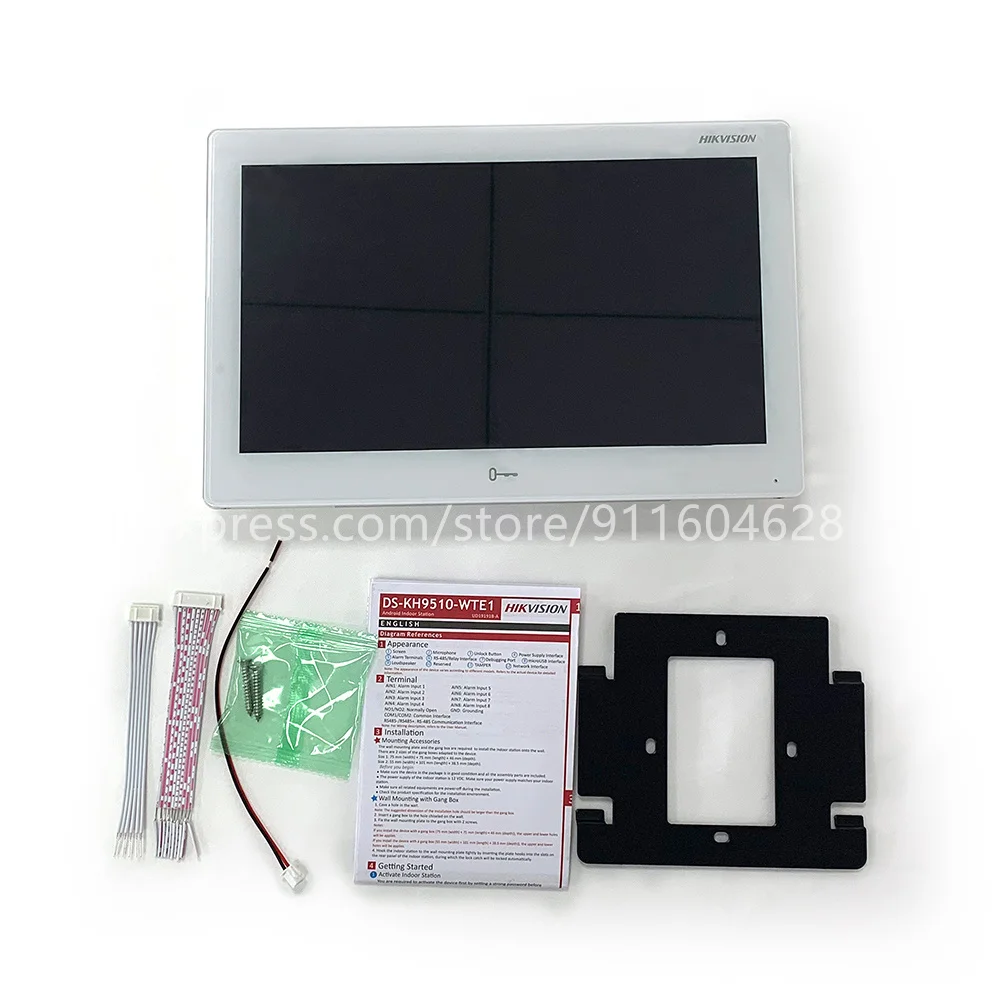 Video Intercom Station Hikvision IP Video Intercom Indoor Station WIFI Android All-in-one Monitor POE 10-inch DS-KH9510-WTE1(B)