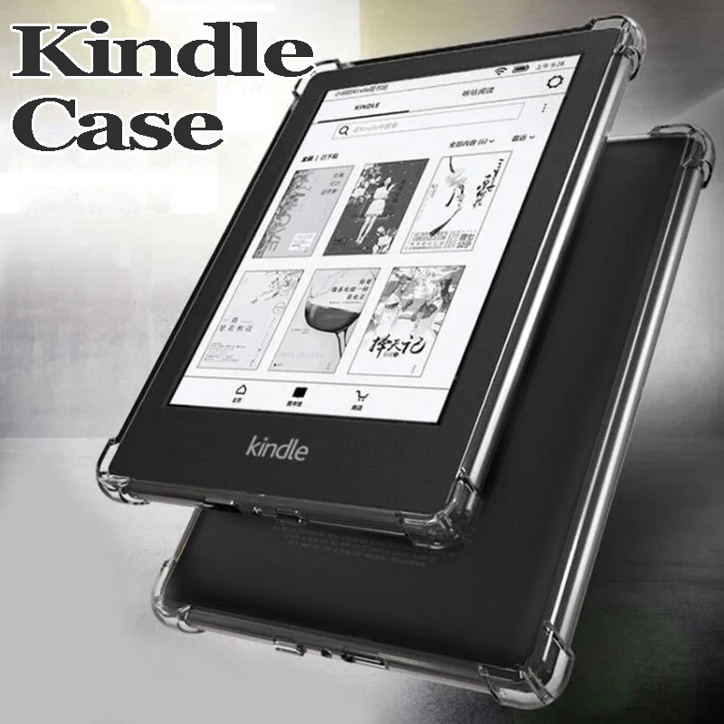 Capa de Silicone Anti-queda para Kindle Paperwhite Capa para Kpw Kpw123 Polegada Leitores de Tablets Transparente 2023