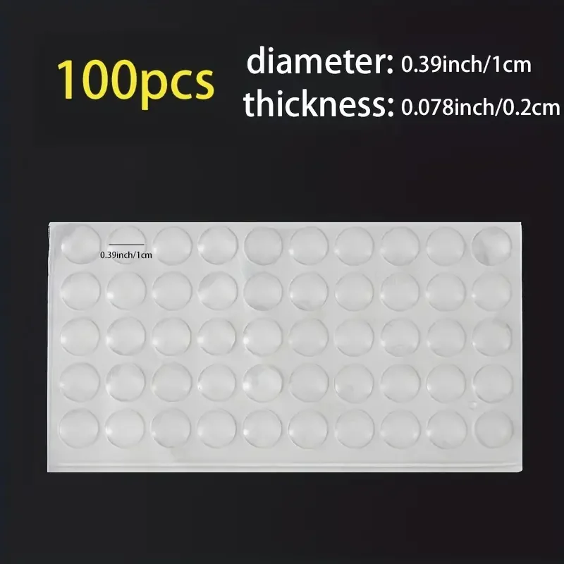 Silicone Furniture Pads 100Pcs Self Adhesive Door Stopper Rubber Damper Buffer Cabinet Bumpers Cushion Protective