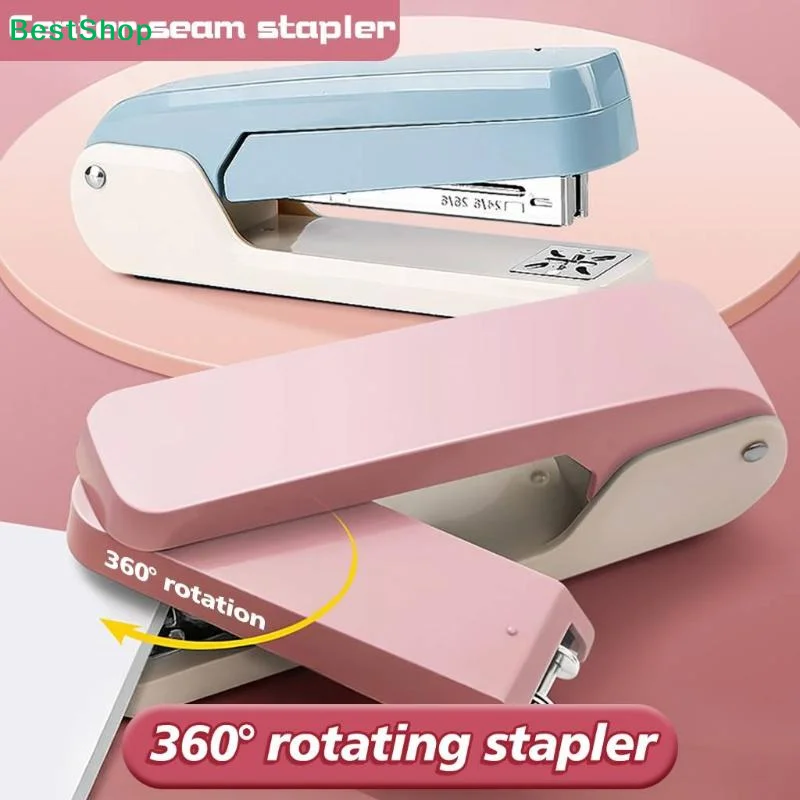 ☏ 360도 회전 스테이플러, 헤비듀티 스테이플러, 간편한 장지용 회전 스테이플러, 24/6 스테이플 호환