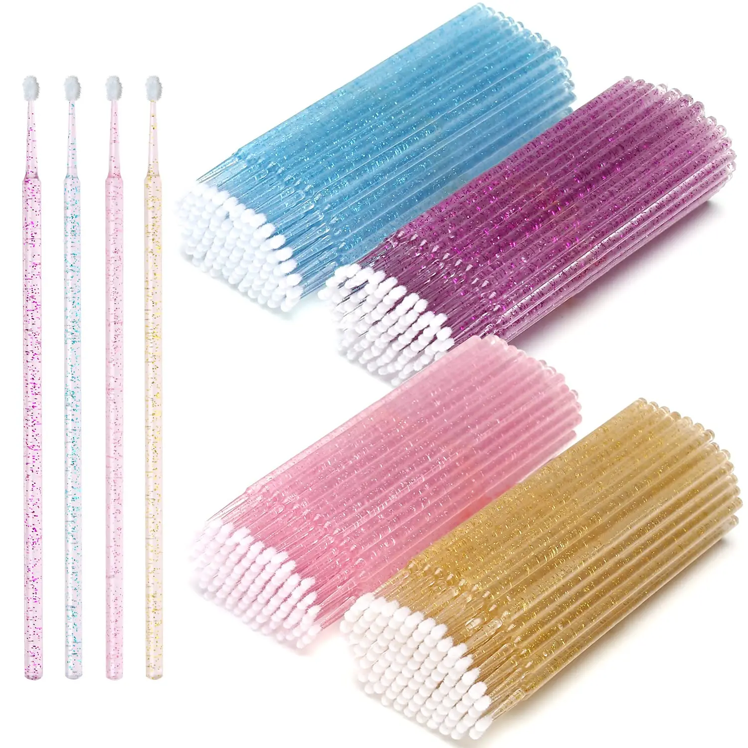 

100PCS/Lot Disposable Eyelash Brushes Swab Microbrushes Eyelash Extension Tools Individual Eyelashes Removing Tools Applicators